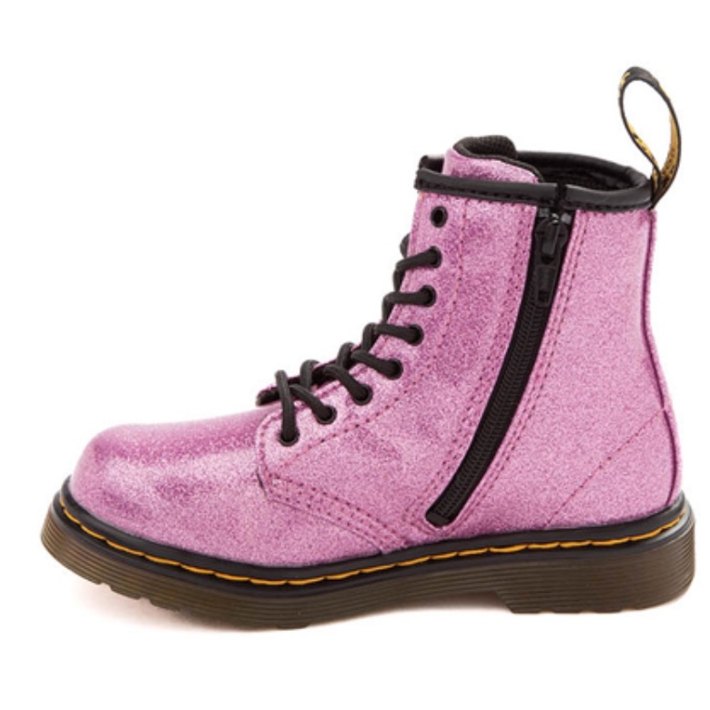 GLITTER LACE UP BOOTS Dr martins purple